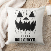 怖い不気味な黒いカボチャ不気味なハロウィーン クッション (ブランケット)