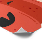 怖い不気味コスチュームのカボチャハッピーハローウィン ポスター (角)