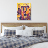 怖い不気味ハロウィンおもしろい キャンバスプリント (インサイチュ (寝室))