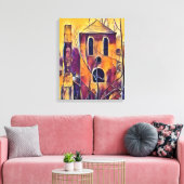 怖い不気味ハロウィンおもしろい キャンバスプリント (インサイチュ (リビング))