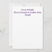 怖い不気味ハロウィンおもしろい 招待状 (裏面)