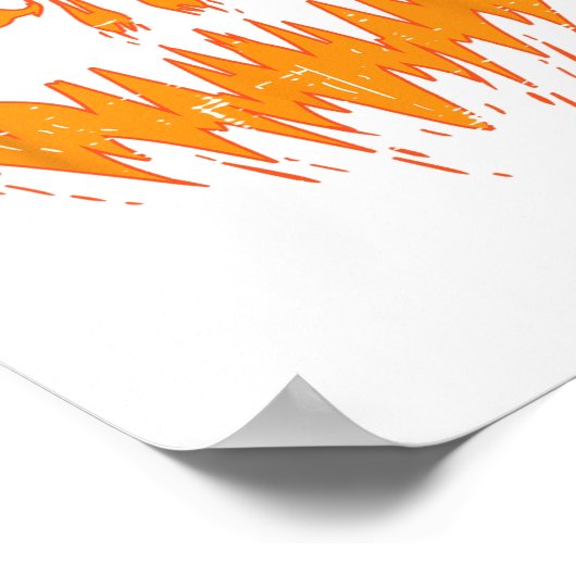 怖い不気味ハロウィーンのカボチャのちょうちん顔パンプキンハロウィーン ポスター (角)