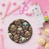 怖い不気味ピエロゾンビハロウィーン ペーパープレート (パーティー)