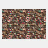 怖い不気味ピエロゾンビ放棄カーニバル ラッピングペーパーシート (正面2)