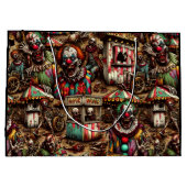 怖い不気味ピエロゾンビ放棄カーニバル ラージペーパーバッグ (裏面)