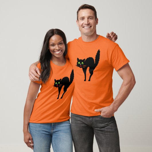 怖い不気味不気味な黒猫ハロウィーンの衣装 Tシャツ (ユニセックス)