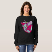 怖い不気味気流波アートチェーンソー動物の不気味な スウェットシャツ (正面フル)