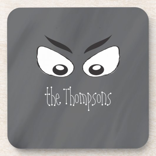 怖い不気味目 コースター (正面)