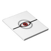 怖い不気味眼幽霊のよく出る玉モンスター ノートパッド (アングル)