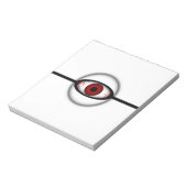 怖い不気味眼幽霊のよく出る玉モンスター ノートパッド (回転)