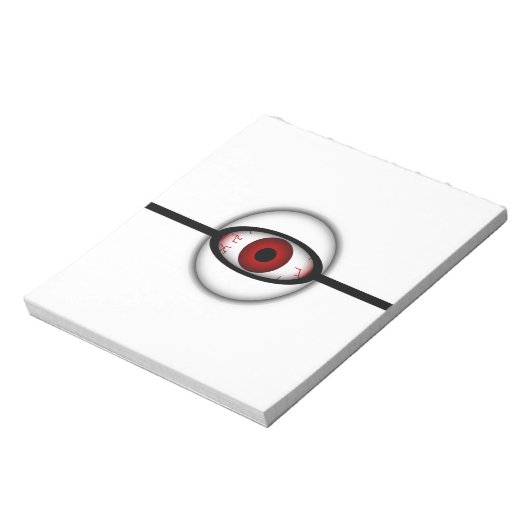 怖い不気味眼幽霊のよく出る玉モンスター ノートパッド (回転)