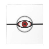 怖い不気味眼幽霊のよく出る玉モンスター ノートパッド (正面)