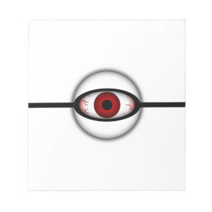 怖い不気味眼幽霊のよく出る玉モンスター ノートパッド