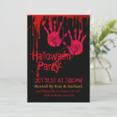 怖い不気味血ハンズアダルトハロウィーン 招待状 (スタンド正面)
