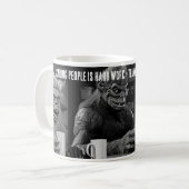怖い人々は懸命ワークレトロモンスターテーマ社 コーヒーマグカップ (正面左)