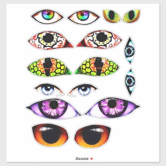 怖い人々動物の目 シール (シート)