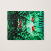 怖い仮面の顔が岩の顔に ジグソーパズル (横)