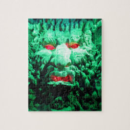 怖い仮面の顔が岩の顔に ジグソーパズル