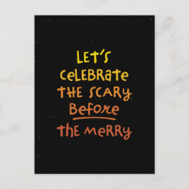 怖い前のメリーかわいいおもしろいハローウィンパーティ ポストカード