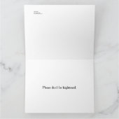 怖い可愛いグループポップ・アートの超現実的な女の子グリーティングカード カード (内部)