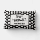 怖い可愛いスカルと名字 ランバークッション (正面)