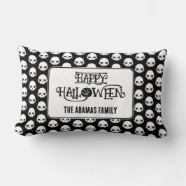 怖い可愛いスカルと名字 ランバークッション