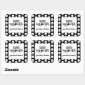 怖い可愛いスカル スクエアシール (シート)