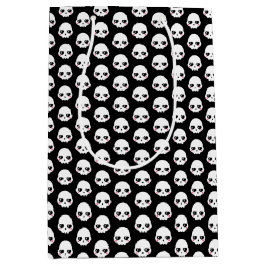 怖い可愛いスカル ミディアムペーパーバッグ