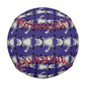 怖い可愛いハロウィーンウルフパターン(の模様が)ある 野球ボール (裏面)