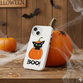 怖い可愛いブラック子猫ブー！ハロウィーンiPhoneケース iPhone 15ケース