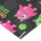 「怖い可愛い」モンスターとハロウィンおもしろいシームレス テーブルクロス (アングル)