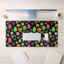 「怖い可愛い」モンスターとハロウィンおもしろいシームレス