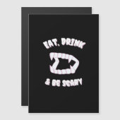 怖い吸血鬼のミニマルスタイル「食べて飲んで怖がれ」 (正面/裏面)