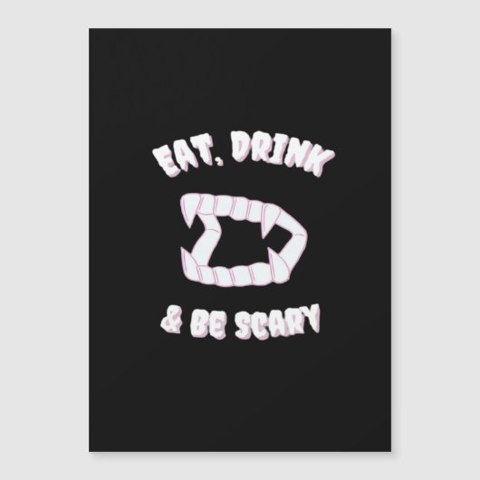 怖い吸血鬼のミニマルスタイル「食べて飲んで怖がれ」 (正面)