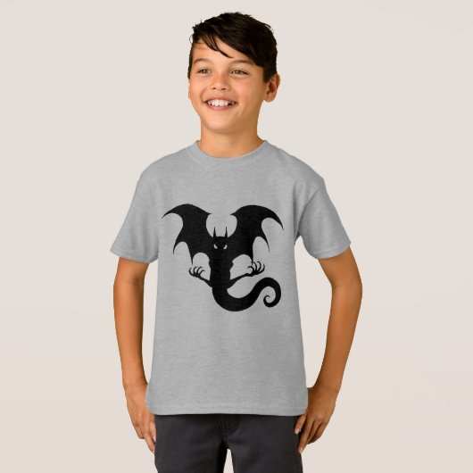 怖い吸血鬼ドラゴンクリーチャーハロウィーン Tシャツ (正面フル)