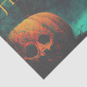 怖い墓地と彫られたカボチャのハロウィーン 薄葉紙 (詳細)