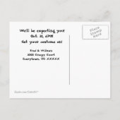 怖い墓地ハロウィーン招待状はがき インビテーションポストカード (裏面)