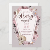 怖い夜のフローラスカルハローウィンパーティ 招待状 (正面/裏面)