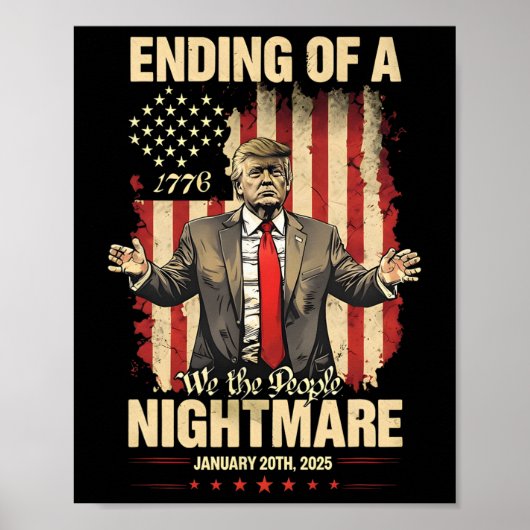 怖い夜の終わり トランプ大統領就任式の日 1月 ポスター (正面)
