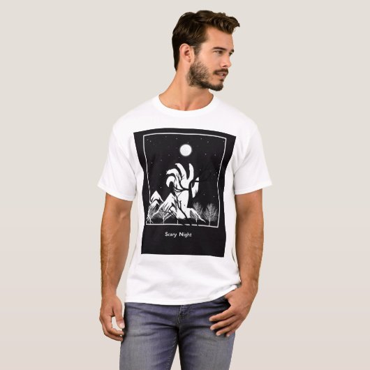 怖い夜のTシャツ Tシャツ (正面フル)