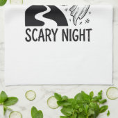 怖い夜 ハロウィン お化け屋敷 ゴースト デザイン 1 キッチンタオル (折り畳み)