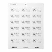 怖い大きなハロウィーンスパイダー ラベル (フルシート)