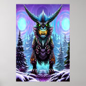 怖い大ファンタジー獣 | AIアートポスター ポスター (正面)