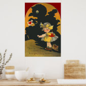 怖い女の子の子犬モンスターバレンタイン ポスター (キッチン)