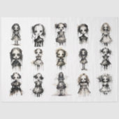 怖い女の子ホラーキャラクターforアート&クラフツ 薄葉紙 (正面)