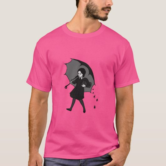 怖い女の子レトロ Tシャツ (正面)