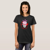 怖い女王グラフィティスカル怖い女性のシャツ Tシャツ (正面フル)
