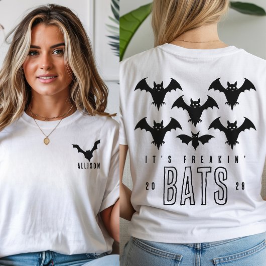 怖い季節に最適なハロウィン バット T シャツ