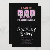 怖い定期的にミニマルハローウィンパーティ 招待状 (正面/裏面)