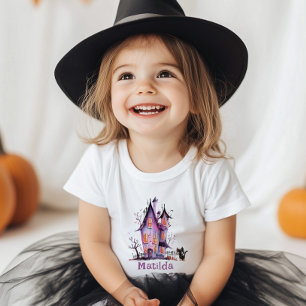 怖い家ハロウィン誕生日パーティー トドラーTシャツ